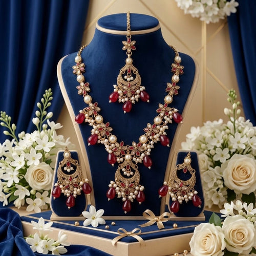 Antique Gold-Plated Bridal Set