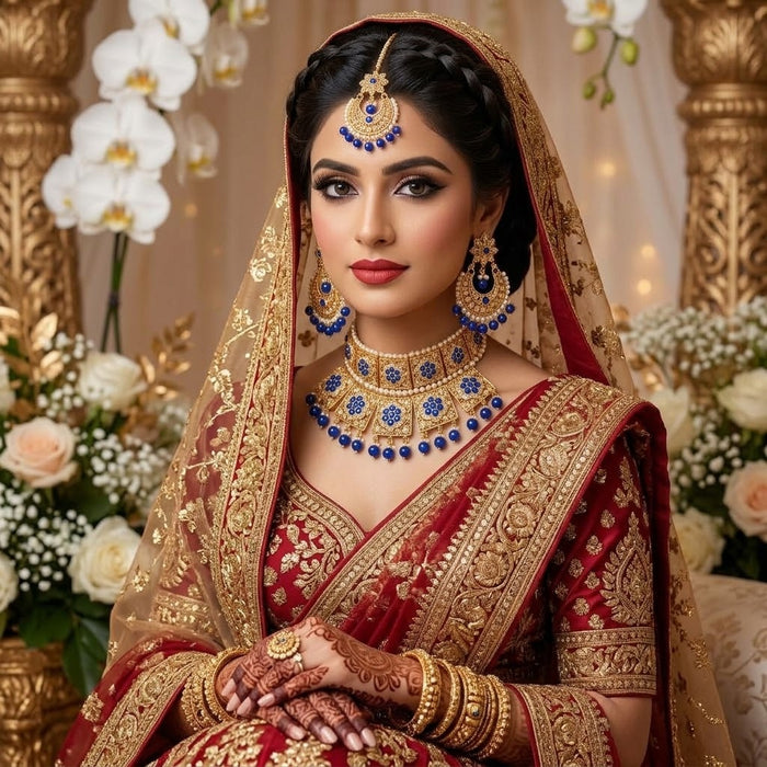 Gold-Plated Kundan & Pearl Set